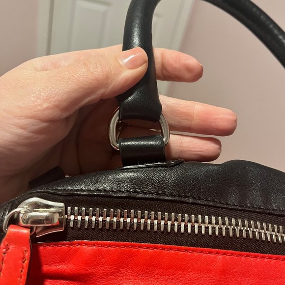 Givenchy Red Leather and Black Pony Hair Bag - Picture 3 of 16